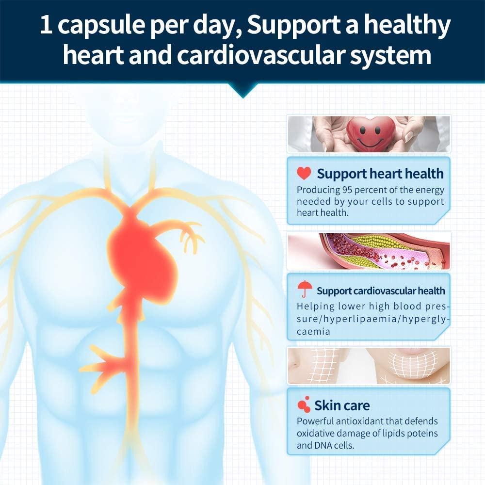 Dr.Brian ROETTGER Ubiquinol CoQ10 100,30 Capsules, Ubiquinol Coenzyme Q10, Vitamin A, C, E, Supplement for Helping Anti-oxidant Activity, Blood Pressure. Vision Adaptation in Dark. Absorption of Iron