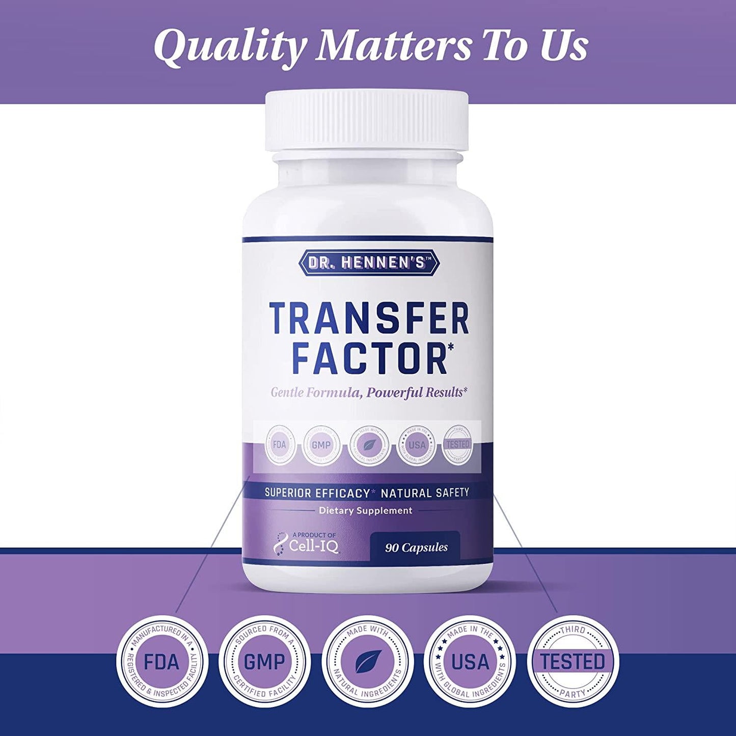 Dr. Hennen's Transfer Factor Immune Support, Human Milk Oligosaccharides, HMO, Prebiotic, Probiotic Supplement