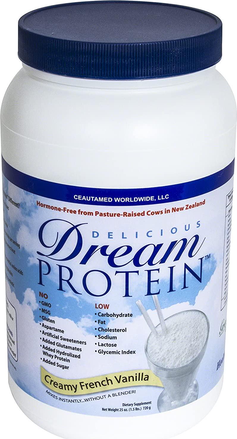 Dream Protein Whey Protein Powder, Creamy French Vanilla, 720 Gram