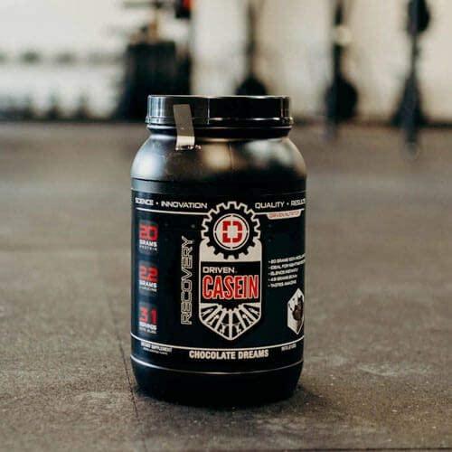 Driven Casein- 100% Micellar Casein Protein Powder with Added BCAA and Digestive Enzymes for Nighttime Muscle Recovery (Chocolate Dreams)
