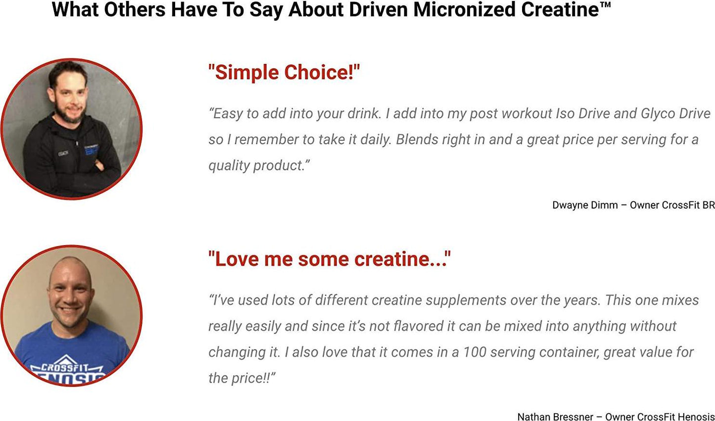 Driven Nutrition-Micronized Creatine (500gm)