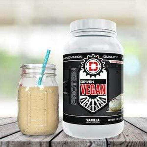 Driven Vegan Protein- 100% Plant Based Protein from Pea, Brown Rice, and Quinoa Enhanced with 11 Superfoods for Antioxidant Support (2lb Vanilla)