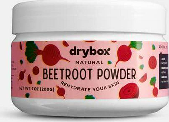 Drybox Organic Beetroot Powder, Pure Non-GMO Beets Superfood Supplement, Nitric Oxide Booster for Increase Energy and Stamina, Supports Healthy Blood Pressure and Circulation, 7 Ounces (200 Grams)
