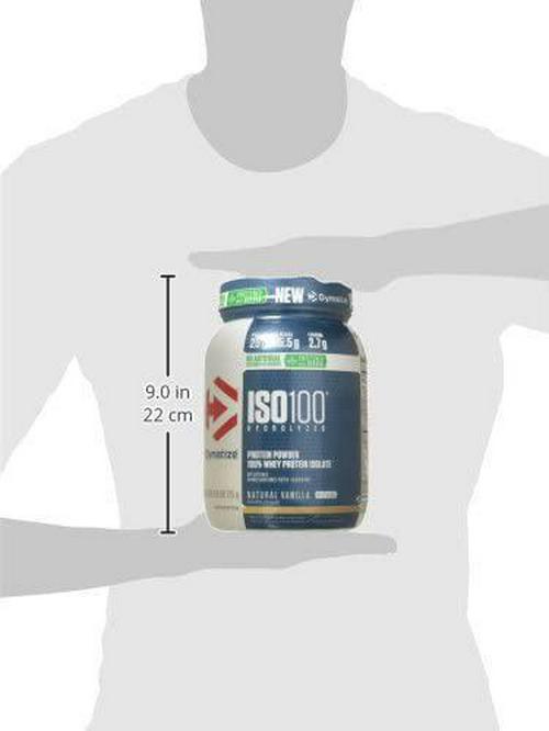 Dymatize ISO100 - 100% Hydrolyzed Whey Protein Isolate - Vanilla (Naturally Sweetened) - 725g
