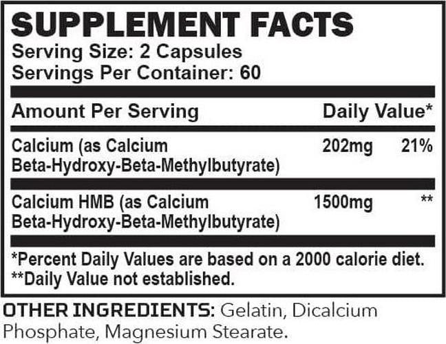 EAS HMB 1500mg - 120 Capsules - Protect and Preserve Lean Muscle - Support Lean Body Mass - Enhanced Recovery and Muscle Repair