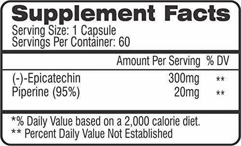 EPI-PLEX by Competitive Edge Labs ( CEL ) : Premium Epicatechin Testosterone Booster for Muscle Growth and Lean Strength Gains 300 mg EPIPLEX
