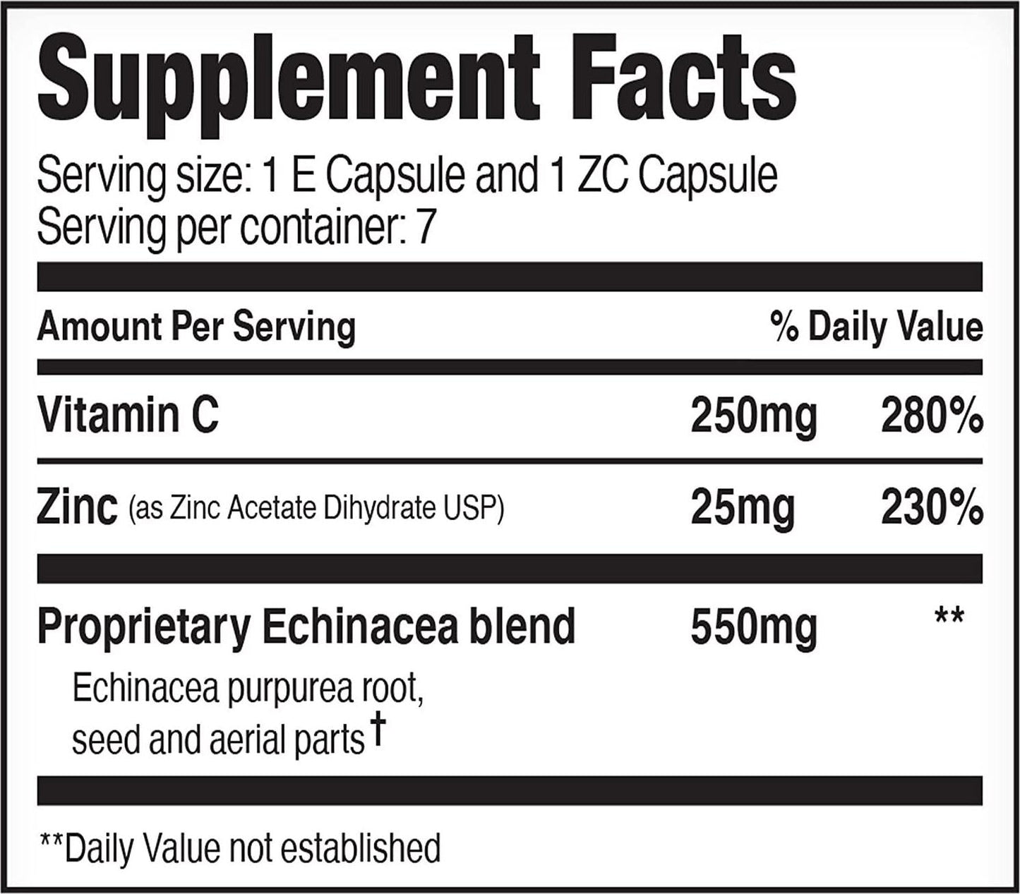 EZC Active Pak Immune System Booster (Single Pack) - Echinacea, Zinc, and Vitamin C, Gluten-Free Vegetarian On-The-Go Immune Support Pack