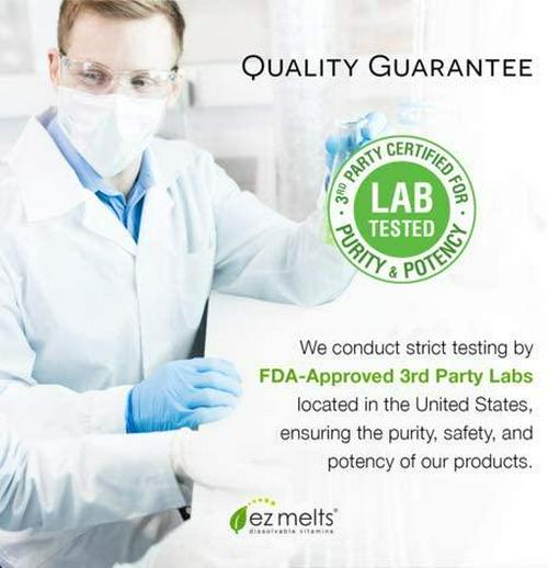 EZ Melts B-Complex with Methylcobalamin and Methylfolate, Sublingual Vitamins, Vegan, Zero Sugar, Natural Strawberry Flavor, 60 Fast Dissolve Tablets