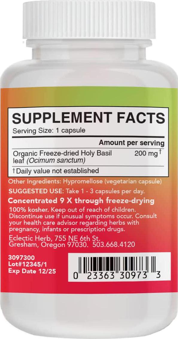 Eclectic Institute Holy Basil Cog Fd 90