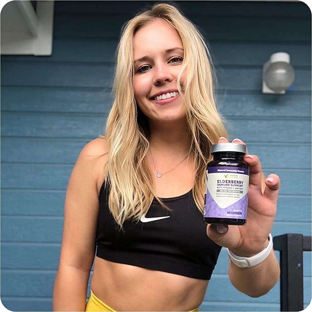 Elderberry Immune Support with Vitamin C, Zinc, Echinacea and Garlic