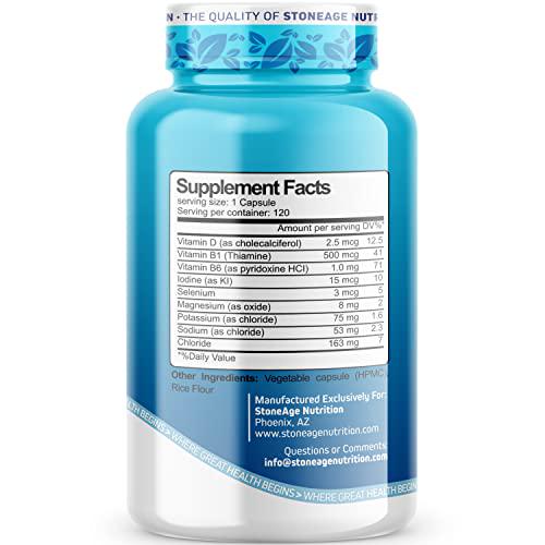 Electrolyte Tablets - 120 Capsules - Support for Keto Electrolytes, Salt Tablets - Electrolyte Pills Supplements for POTS Syndrome, Rapid Hydration, Endurance, Dehydration Recovery - GMO and Gluten Free