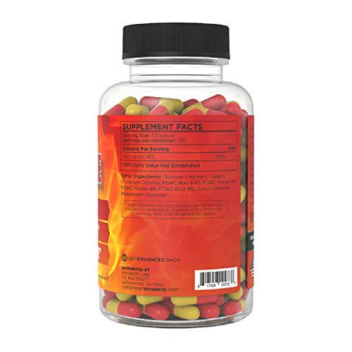 Enhanced Labs - Yohimbine Fat Shredding Accelerator for Men and Women - Fat Cutting Supplement to Promote Stubborn Fat Shredding (120 Capsules)