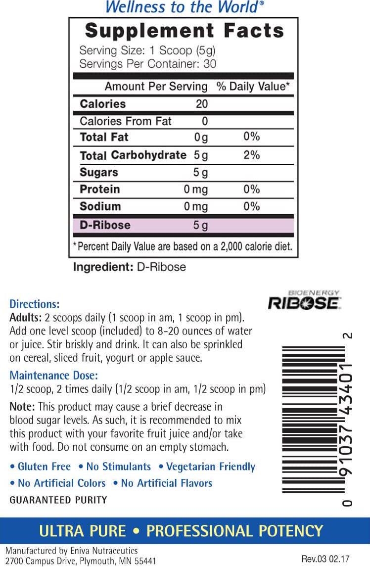 Eniva ATP Pro Premium D-Ribose (5.3 oz)