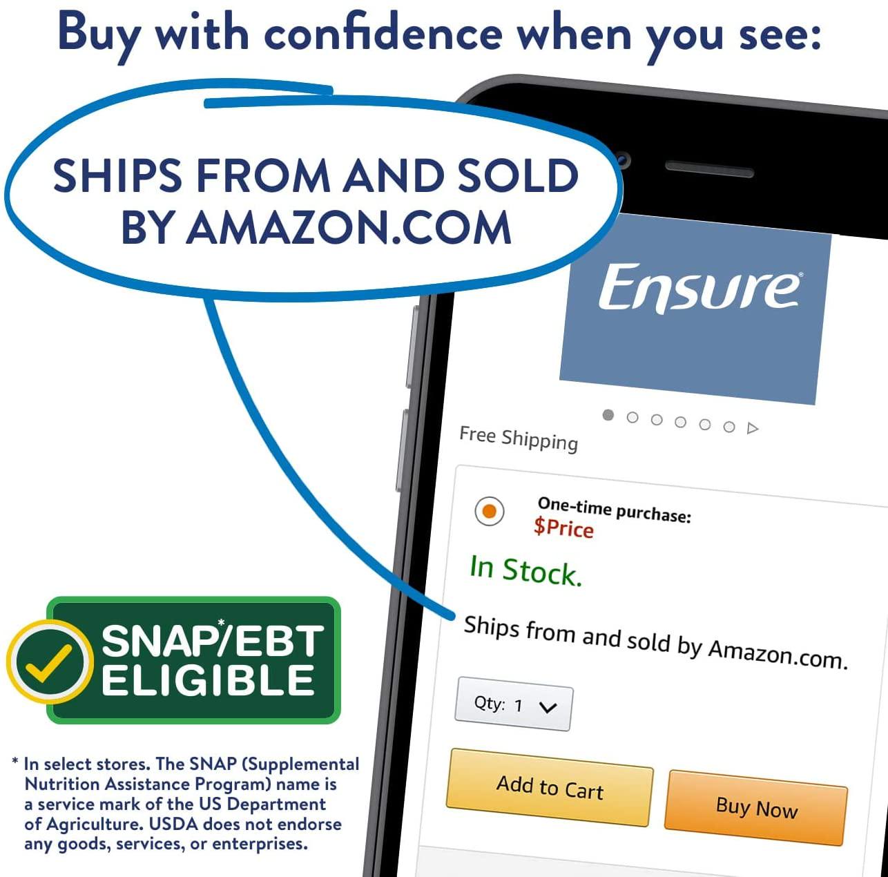 Ensure COMPLETE Nutrition Shake, 30g of High-Quality Protein, Meal Replacement Shake, with Nutrients for Immune Health, Strawberry, 10 fl oz, 24 Count