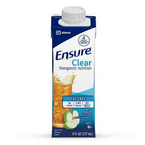 Ensure Clear Apple, New Recloseable Carton, 8 Ounce, Abbott - Case of 24