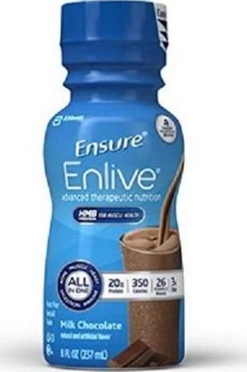 Ensure Enlive Advanced Therapeutic Nutrition Shakes, Chocolate, 8oz Bottles, Case of 24