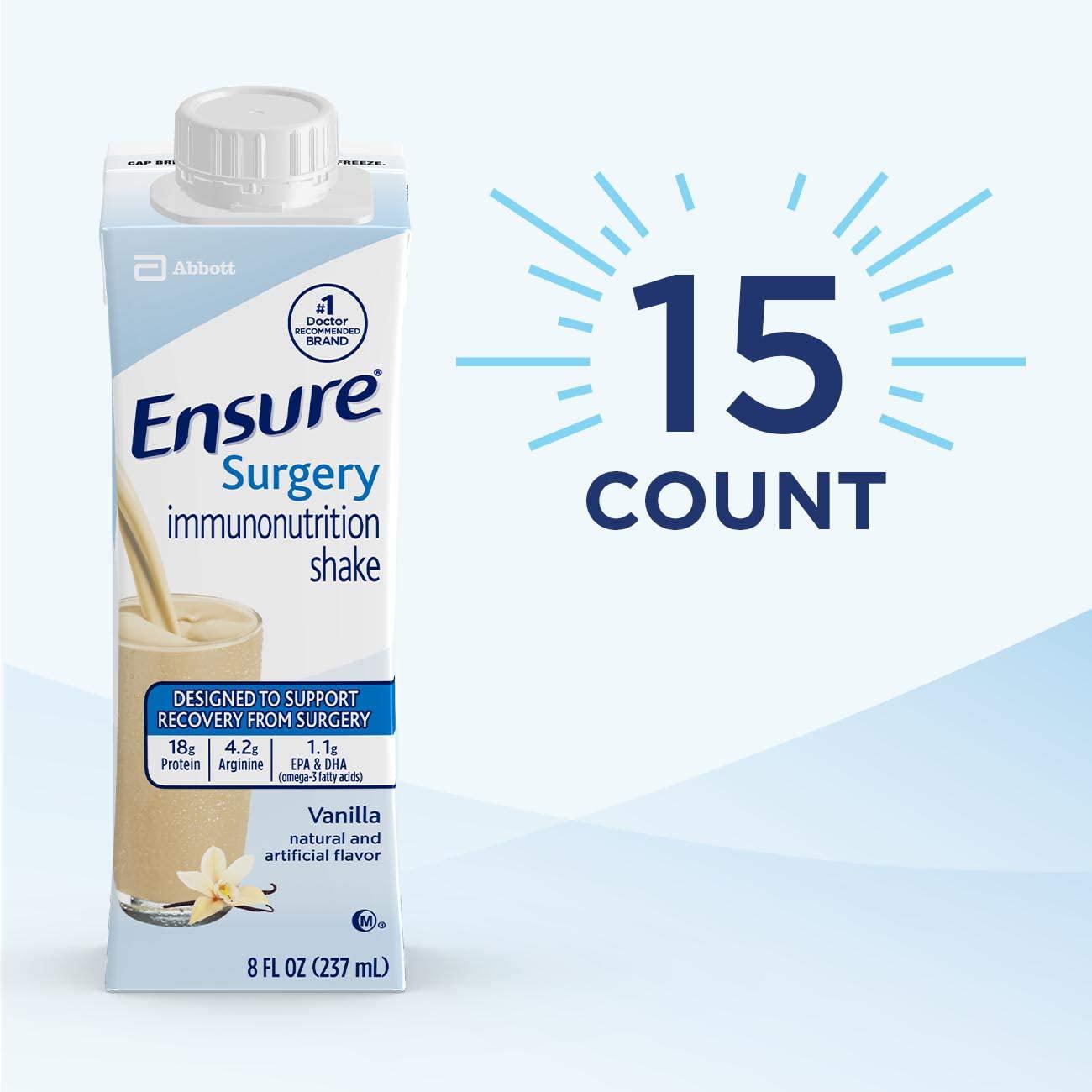 Ensure Surgery Immunonutrition Shake, Vanilla, 8 Fl Oz, 24 count