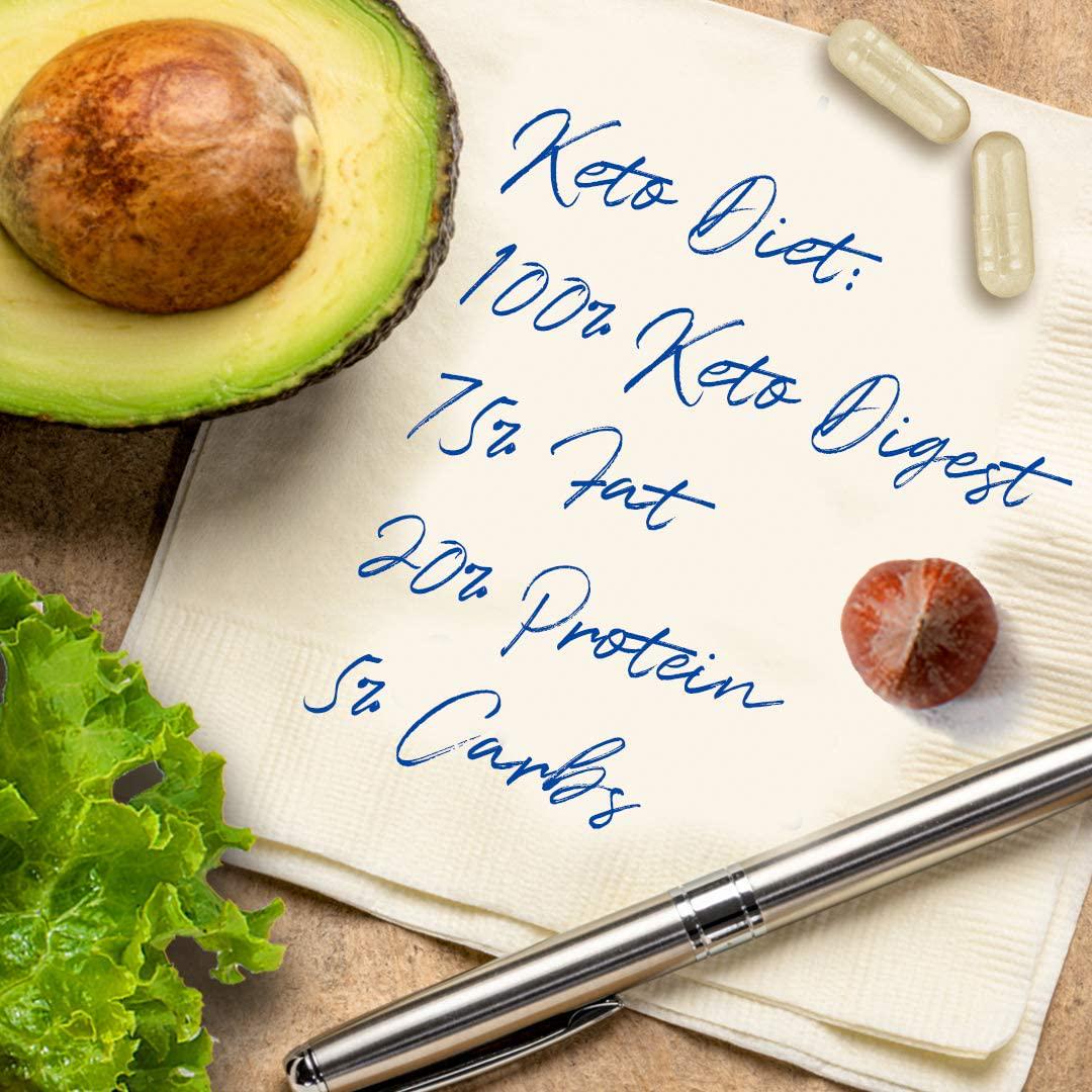 Enzymedica, Digest Keto, Digestive Aid for Relief from Occasional Constipation, 2 Billion CFU Probiotic, Vegan, Gluten Free, Non-GMO, 60 Capsules (30 Servings)