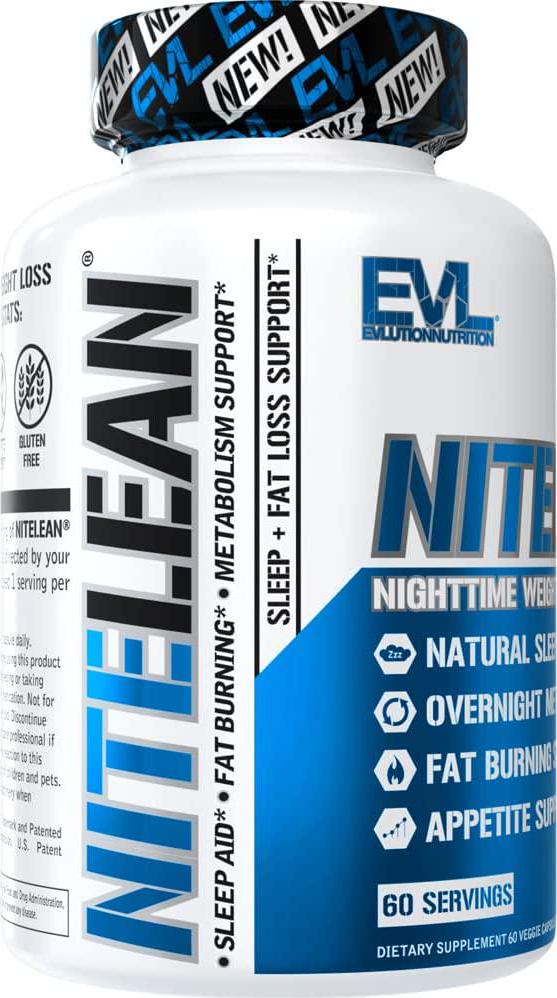 Evlution Nutrition Night Time Fat Burner Appetite Suppressant for Weight Loss Diet Pills - Natural Rest Aid, Metabolism Booster for Weight Loss for Women and Men - Weight Loss Supplements (60 Servings)