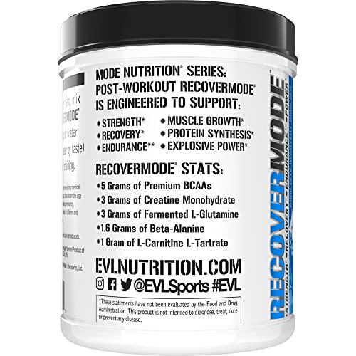 Evlution Nutrition Recover Mode- Complete Post Workout with BCAAs, Immunity Support, Vitamin C, D and E, Electrolytes, Hydration, Creatine, Glutamine, Beta-Alanine, L-Carnitine, 30 Serve, Blue Raz