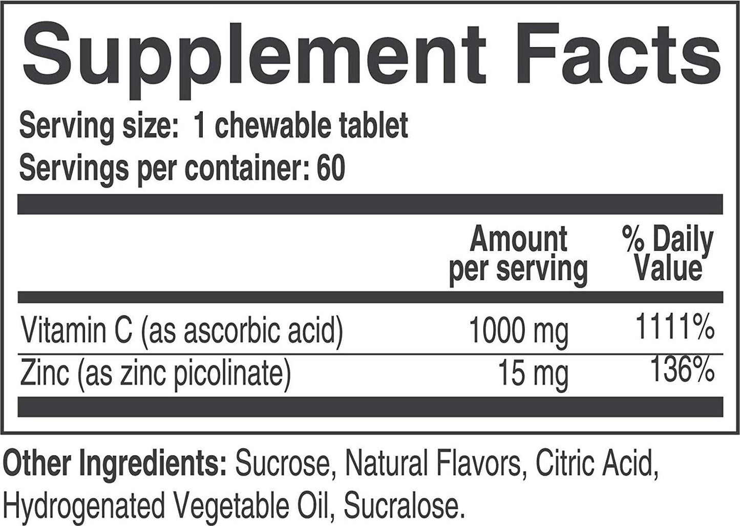 Evolution Advance Nutrition Vitamin C with Zinc, Keto, Vegan, Orange Flavor, Enhances Absorption, Antioxidant Support and Promotes Immune System Health 120 Chewable Tablets (1000 mg ea)
