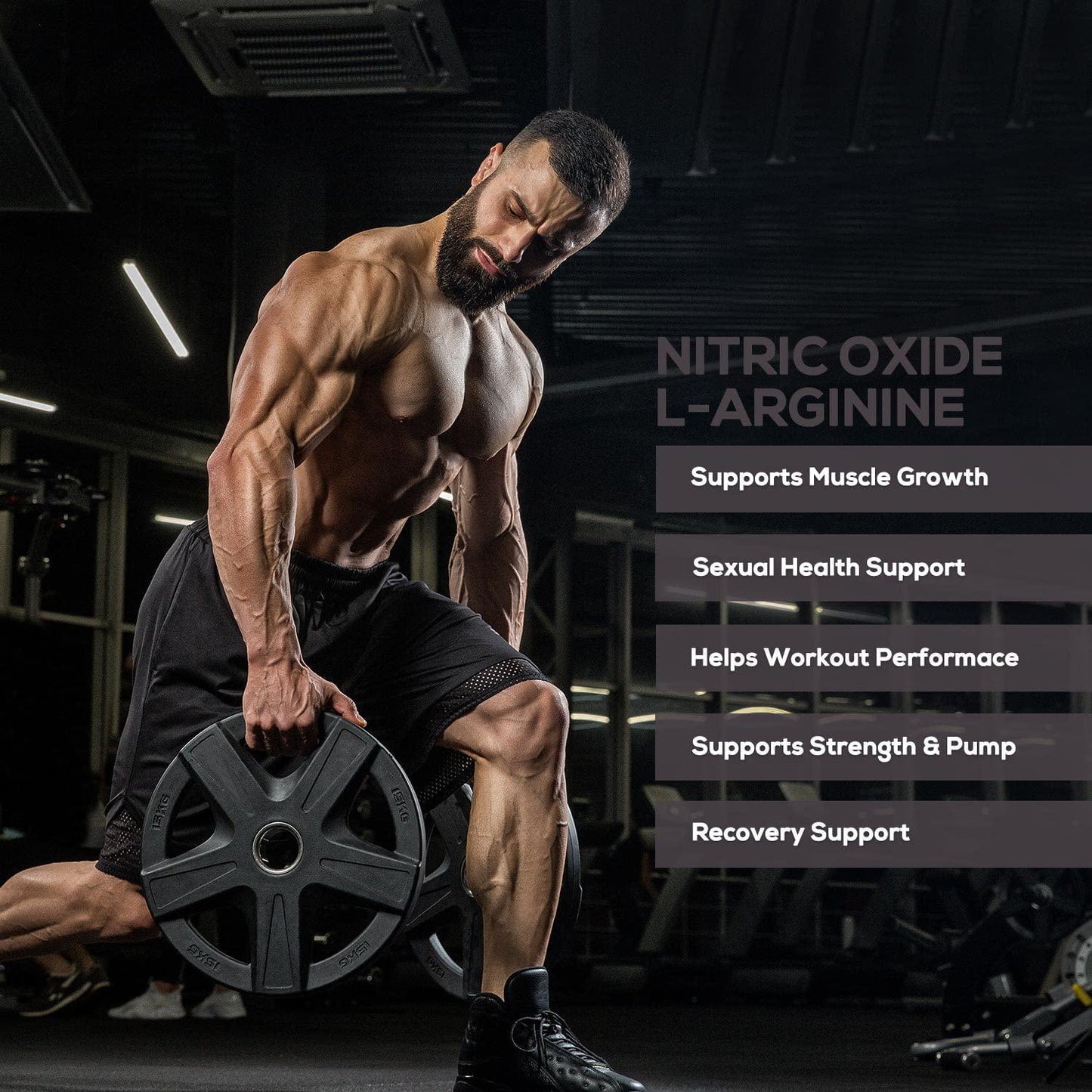 Extra Strength Nitric Oxide L-Arginine Supplement 2010mg - Citrulline Malate, Aakg, Beta Alanine - Premium Muscle Building Nitric Oxide Booster for Strength and Energy - 180 Capsules