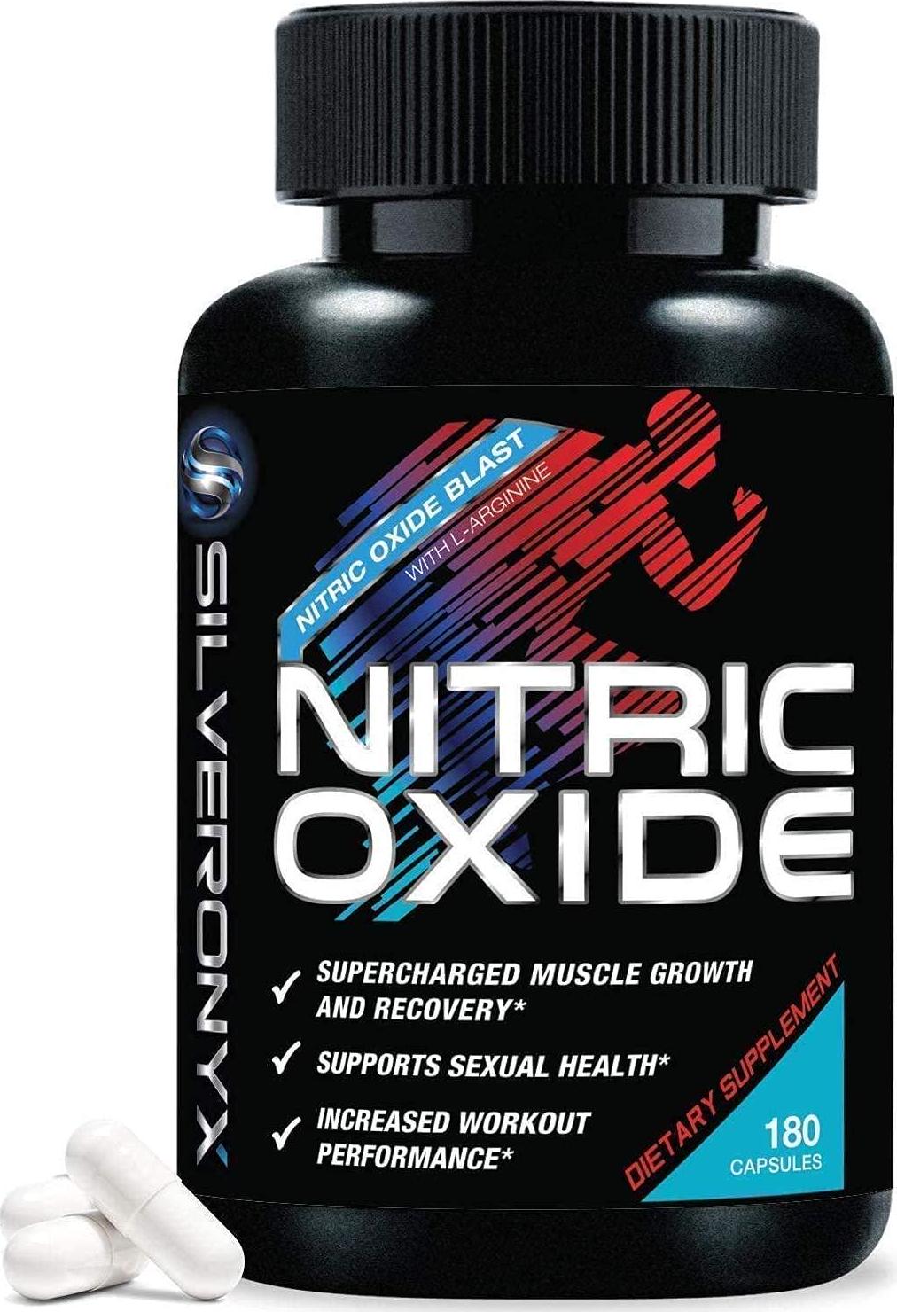 Extra Strength Nitric Oxide Supplement L Arginine 1300mg - Citrulline Malate, AAKG, Beta Alanine - Premium Muscle Building No Booster for Strength, Vascularity and Energy to Train Harder - 180 Capsules