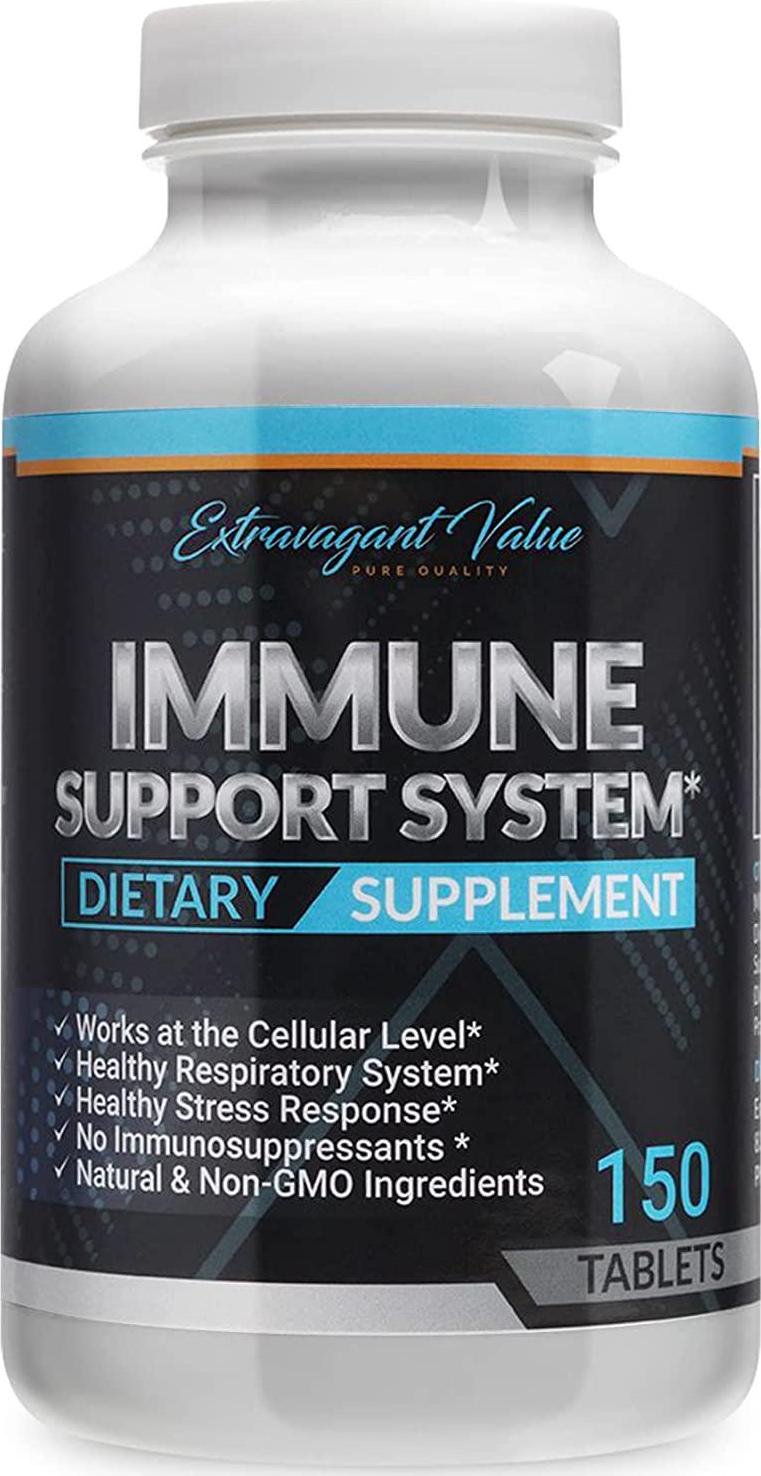 Extravagant Value Premium Vitamin C 1,000mg, Iron 25mg, Ginger Root Powder 25mg Immune Support System Booster for Adults Contains Non-GMO Ingredients Fast Dissolving Abscorbic Acid Tablets