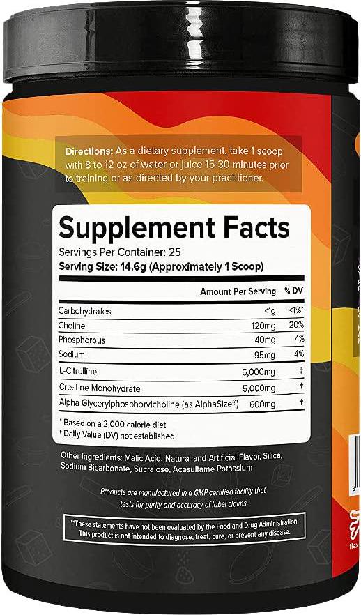 FDL - Caffeine Free Pre Workout Nootropic Supplement - Enhance Focus, Boost Concentration and Memory | Keto Friendly, Candy Stix, 25 Servings