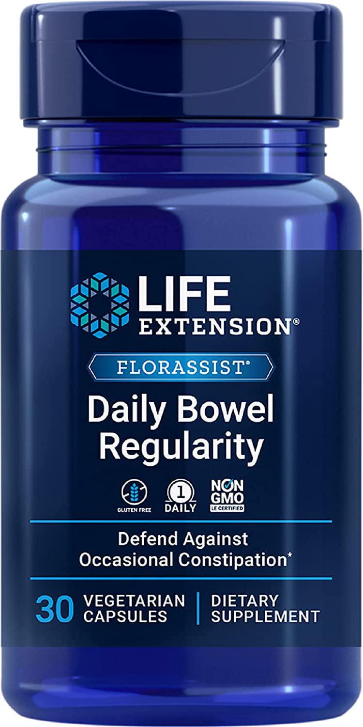 FLORASSIST Daily Bowel Regularity, 30 Vegetarian Capsules