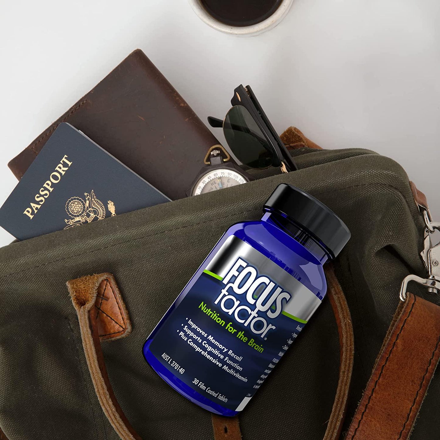 FOCUS factor, 30 Count - Tablets for Memory, Cognitive Function, Comprehensive Multivitamin - Ginkgo Biloba Extract - Brain Health Supplement – Neuronutrients, Multivitamins