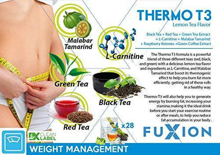 Fast Acting Thermogenic Ketosis by FuXion Thermo T3 Raspberry Ketones Drink - Charged Natural Caffeine,Exogenous Keto Keogenic Supplement,Transform Fat into Energy for Shape (Lemon Tea, 28 Sachets)