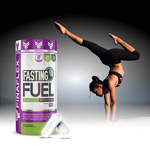 Fasting Fuel Support Intermittent, Keto, and Water Fasting, Electrolytes, Aminos, Caffeine, BHB, Power Through Fasts with Ease (30 Servings)
