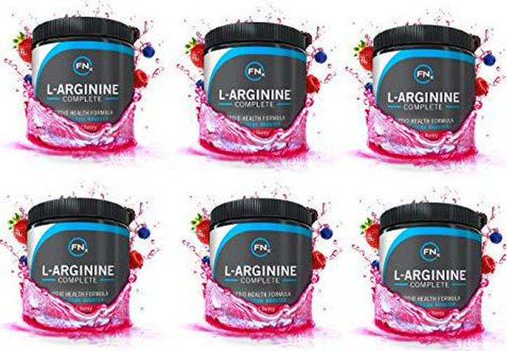 Fenix Nutrition L-Arginine Complete - Cardio Health | 5000mg L Arginine | Nitric Oxide Booster | Natural Supplement | Increases Energy and Endurance | Mixed Berry | 6 Tubs