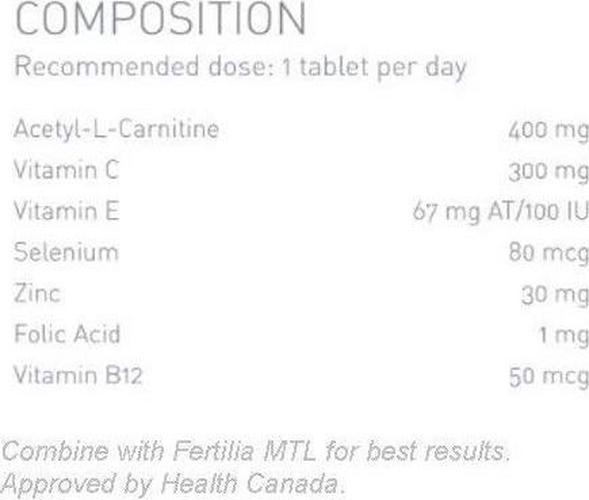 Fertilia Men - Natural Health Supplements for Men - 3 Month Supply.