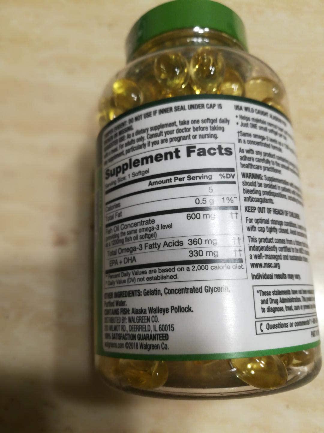 Finest Nutrition Half-the-Size Fish Oil 1200 mg, Softgels, 200 ea