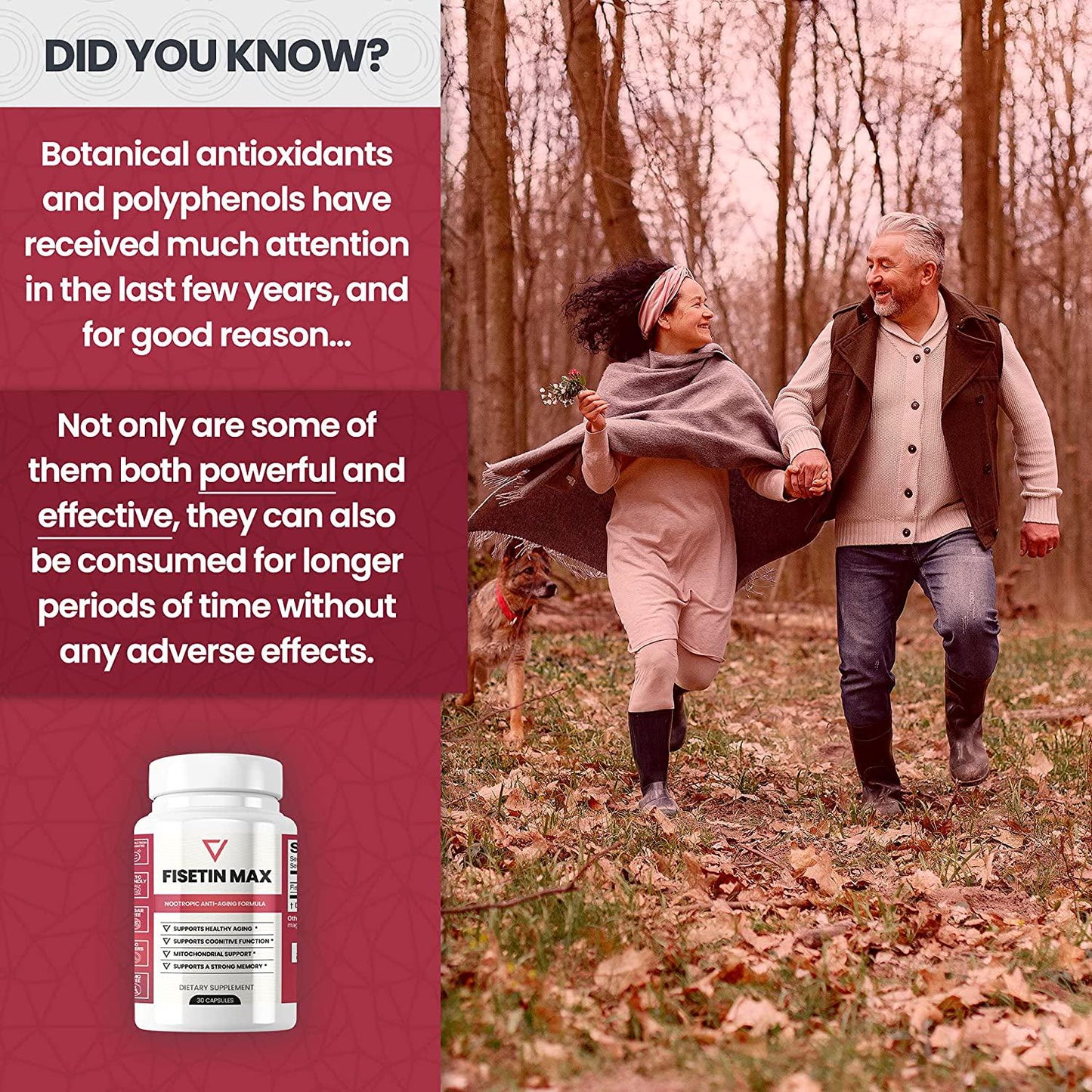 Fisetin Max | Nootropic Anti-Aging Supplement - Doctor Approved Antioxidant Support for Healthy Aging, Better Brain Health, Improved Energy Levels, and Maintaining Strong Memory* - 30-Day Supply