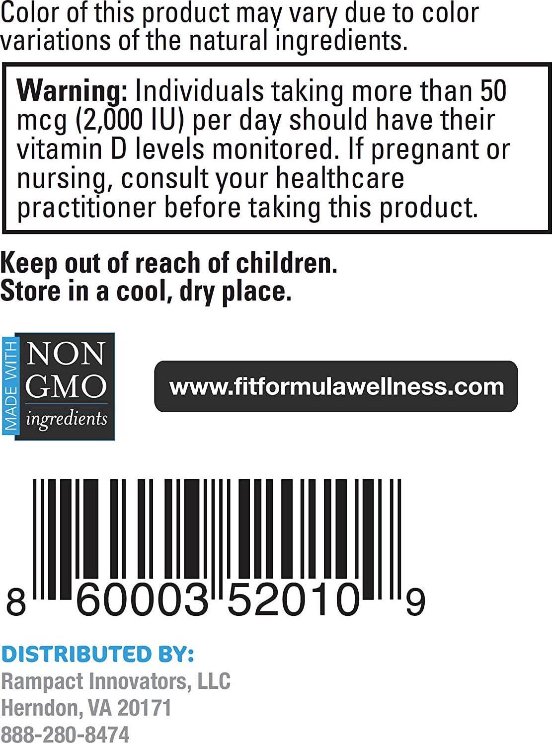Fitformula Vitamin D3 Liquid Spray – Very High Absorption Formula – A Daily Nutritional Supplement in Liquid Form – for Healthy Teeth and Strong Bones – 10,000 IU Per 1 ml Serve