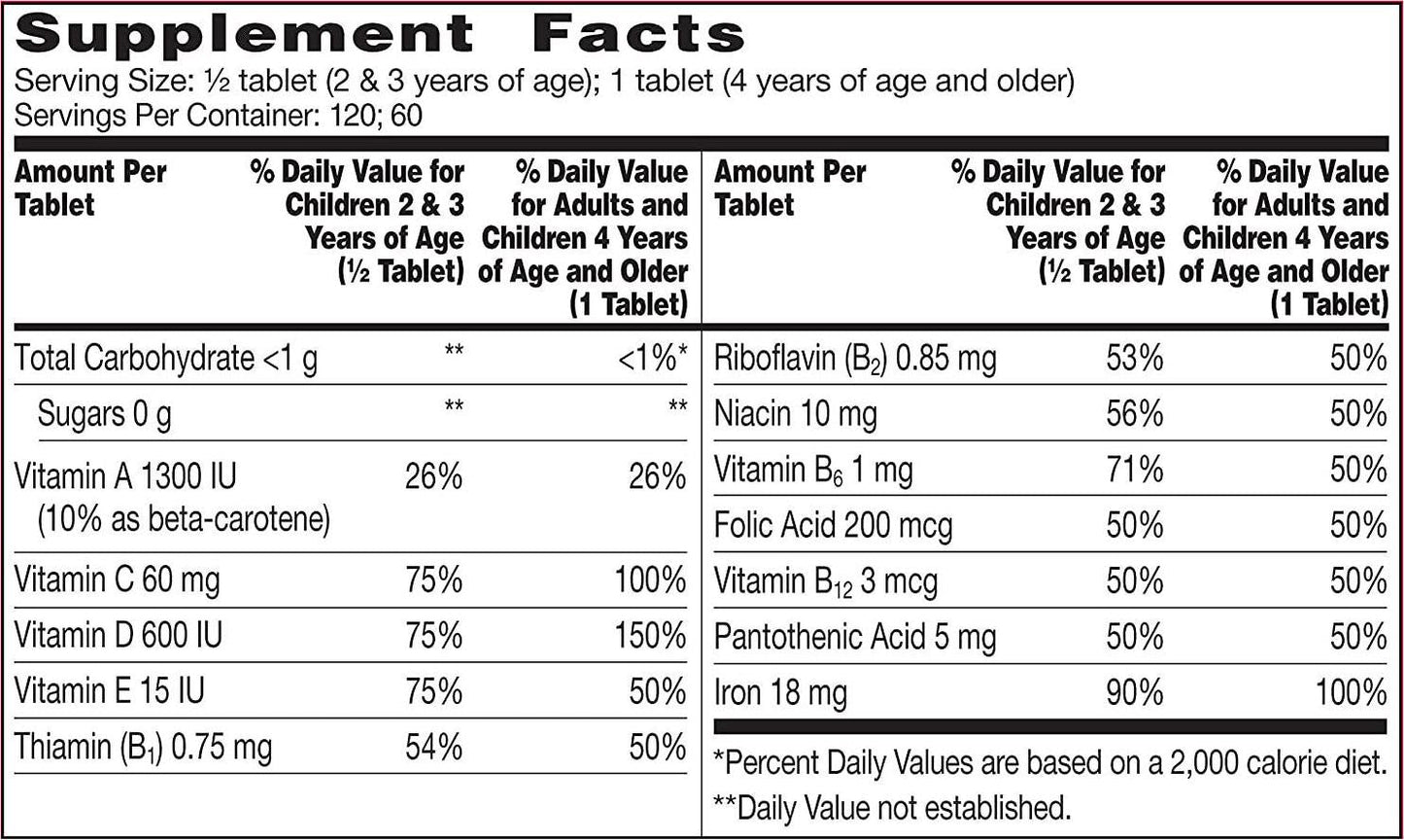 Flintstones Chewable Tablets With Iron 60 Tablets ( Pack of 8)