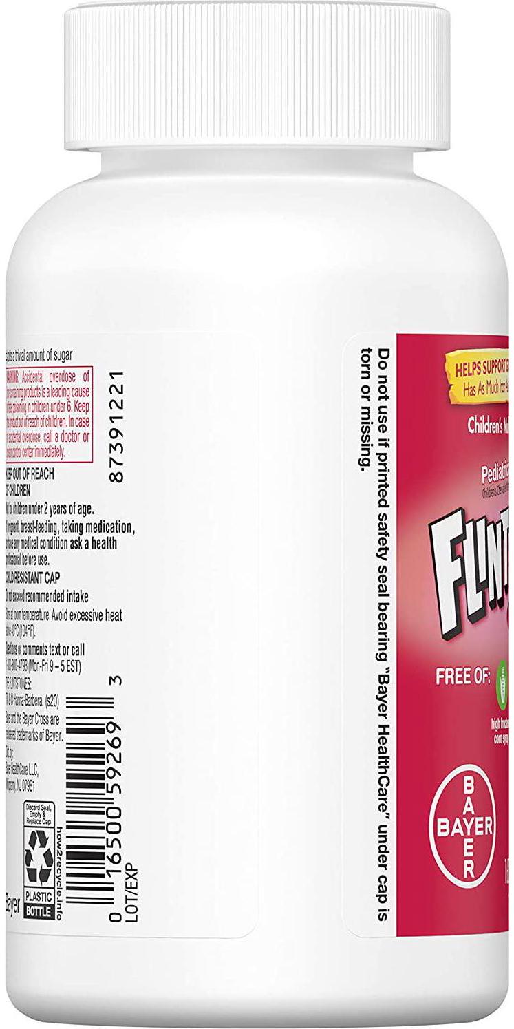 Flintstones Vitamins Chewable Kids Vitamins with Iron with Upgraded Formula Multivitamin for Kids and Toddlers, 160 Count (Pack of 1)
