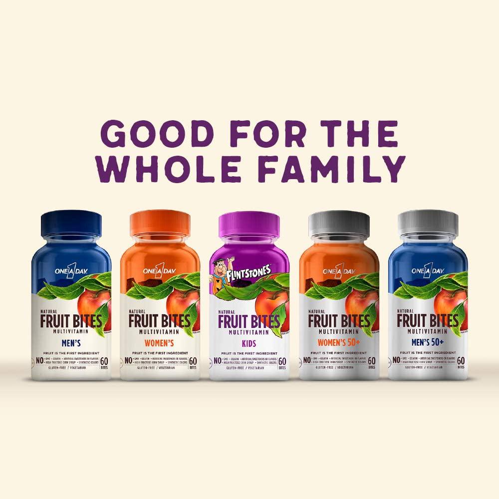 Flintstones Vitamins Flintstones Kids Natural Fruit Bites Multivitamin, Apple, 60 Count