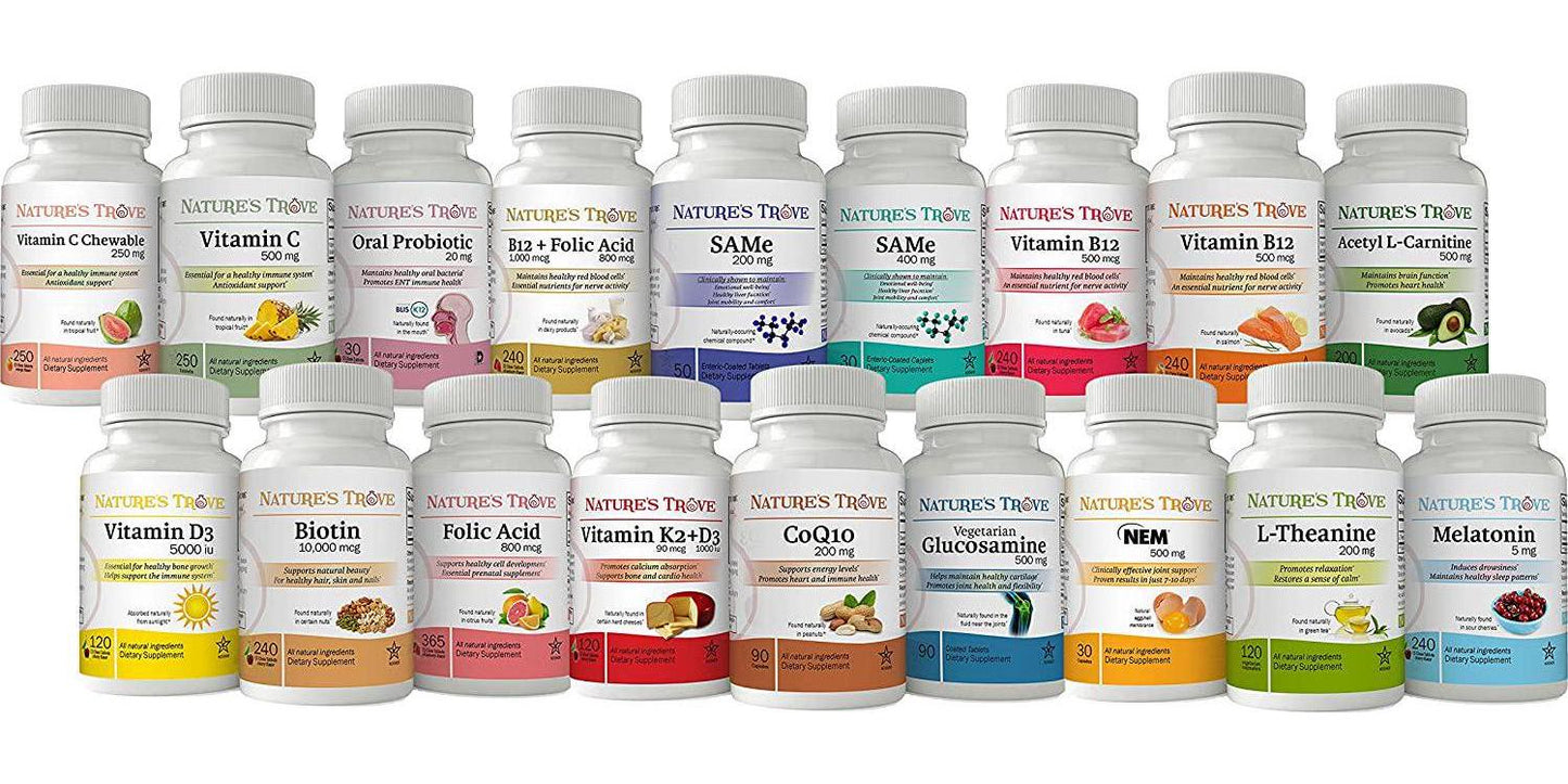 Folic Acid 800 mcg (B9 Vitamin) by Nature's Trove - 365 EZ Chew Tablets Strawberry Flavor