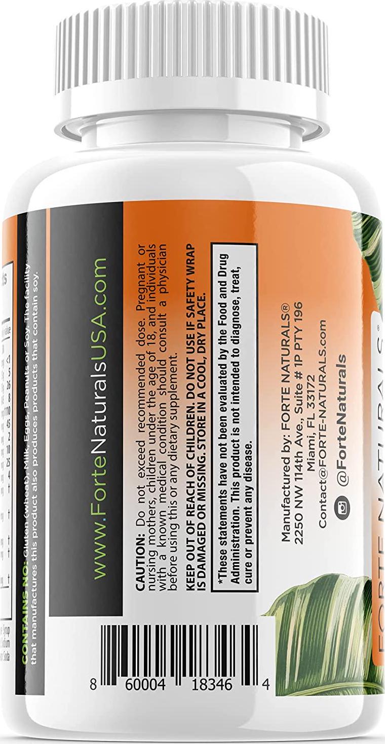Forte Naturals Vitamin C 1000mg Immune Support Supplement with Antioxidants, Gummy for Adults, Sour Orange Flavor - 45 Gummies
