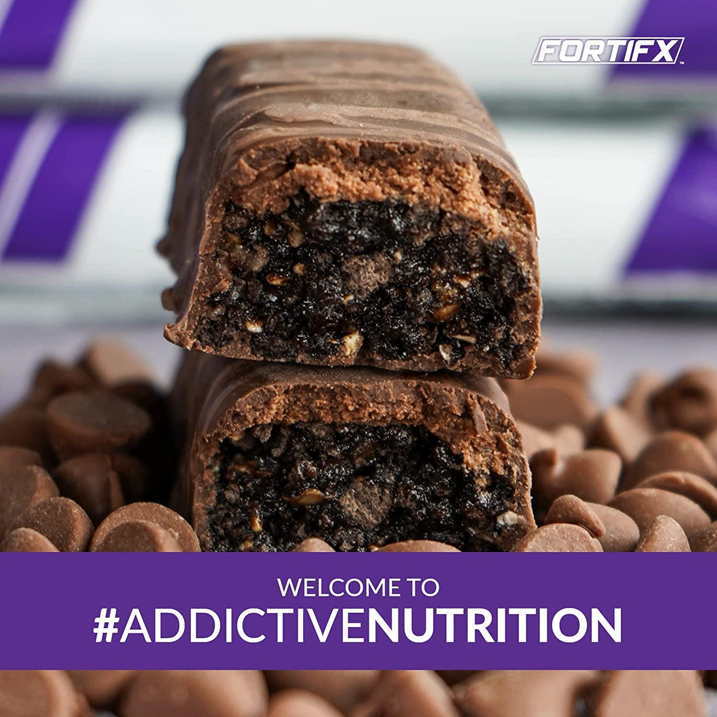 Fortifx Protein Bars - 20g Protein - 3g Sugar - Low Calorie High Protein Bars - Gluten Free Candy Bar - Whey and Granola Protein Snacks - Low Sugar One Meal Replacement Bar (Chocolate)