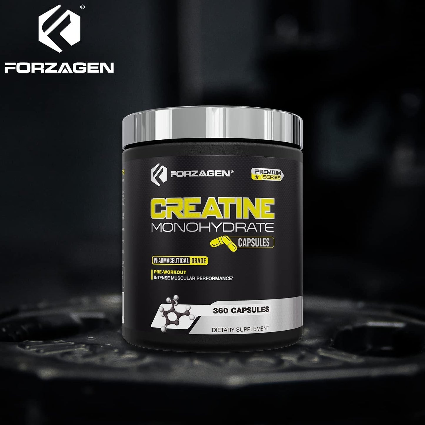 Forzagen Creatine Monohydrate Capsules 360 Capsules, Muscle Gaining Support, Strength Improve