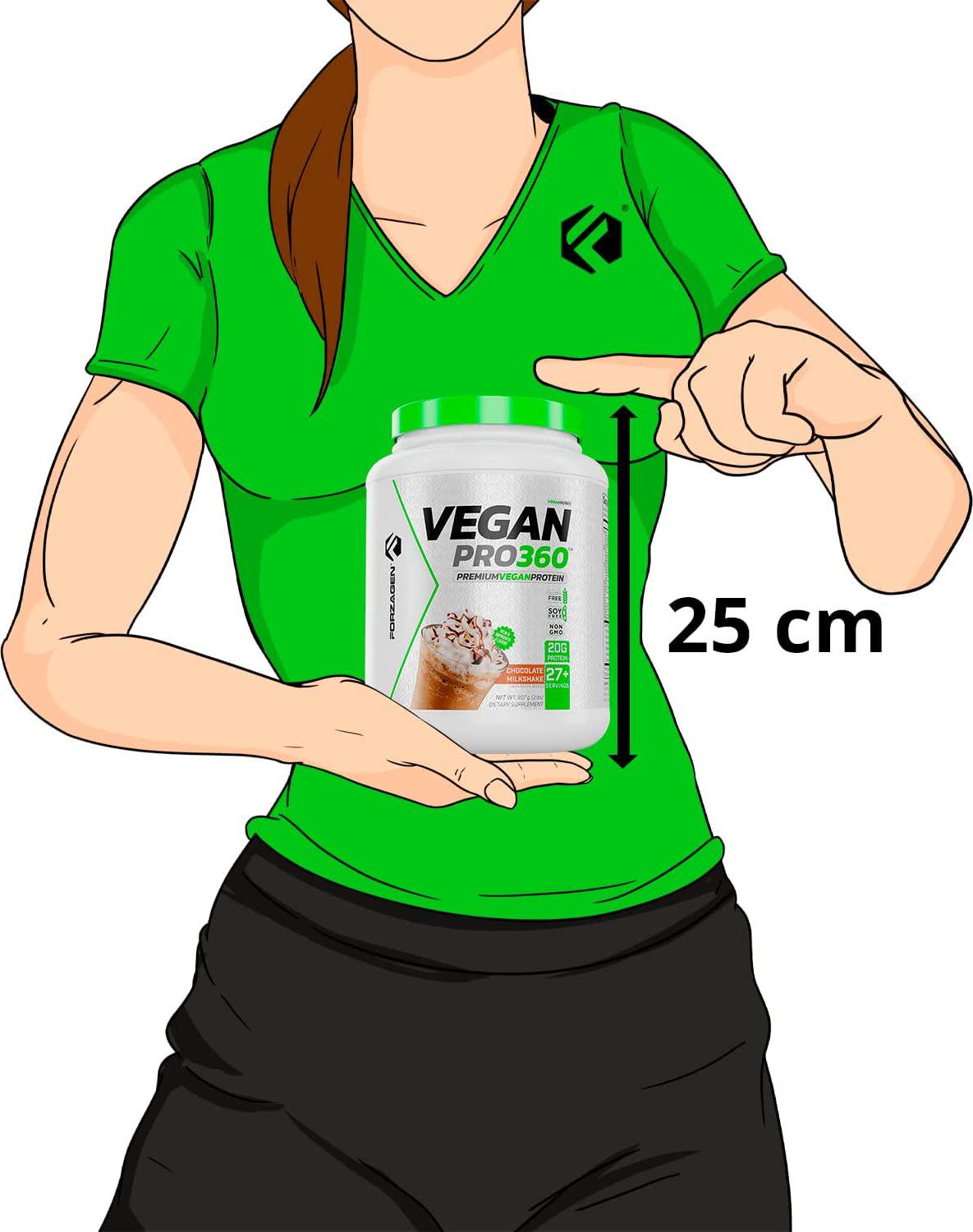 Forzagen Vegan Protein 360 2 Lbs 27 Servings, Plant Based Protein Extracted from Quinoa, Brown Rice and Pea Isolate Protein, Dairy, Soy and Gluten Free, Nom GMO (Chocolate)