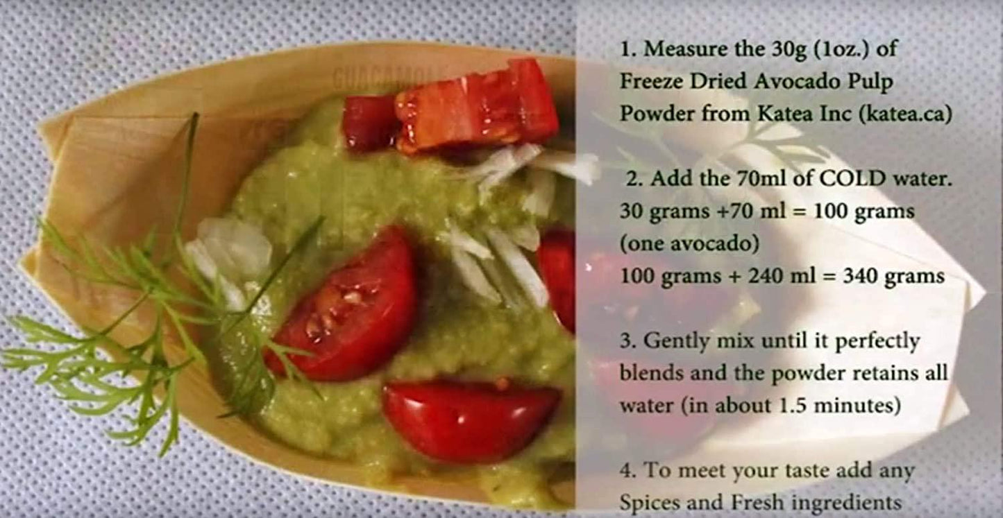 Freeze-dried AVOCADO POWDER size (100g / 3.53 oz) stand-up pouch bag | freeze-dried/ non-GMO / gluten free / kosher suitable / no sugar flavor color added, no preservatives, no additives