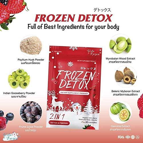 Frozen Detox 2 in 1 Detox and Fiberry Slimming, Organic Herbs for Weight Loss - 60 Capsules