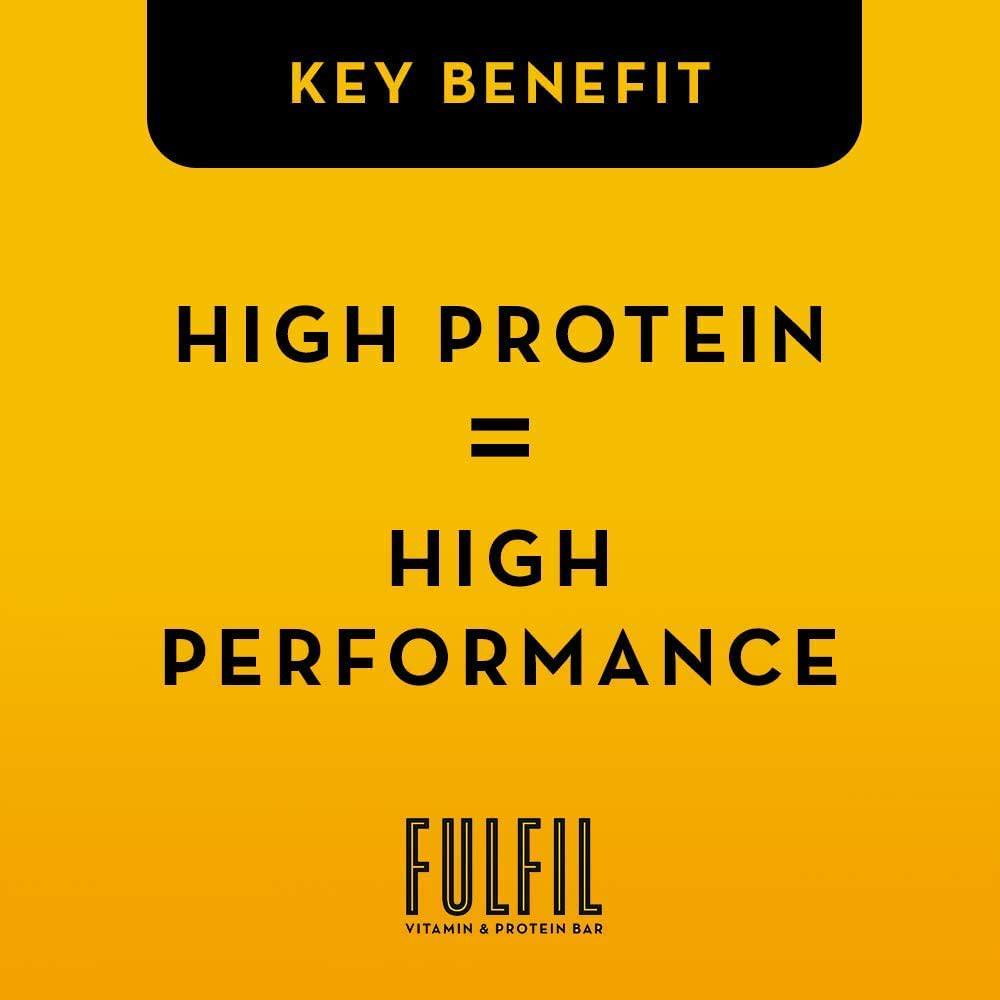 Fulfil Vitamin and Protein Bar (15 x 55g Bars) — Chocolate Peanut and Caramel Flavour — 20g High Protein, 9 Vitamins, Low Sugar FULPTC15