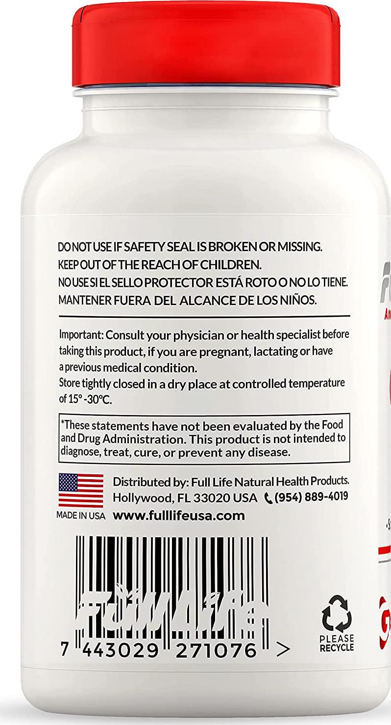 Full Life Hydrolyzed Collagen Capsules - Healthy Skin, Body Elasticity - Wellness and Beauty - Natural Grade A Bovine Hydrolyzed Collagen - Youthful Life - 90 Capsules 2,500mg